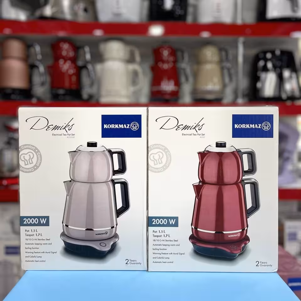 چایی ساز کورکماز 332. چایی ساز قرمز . چایی ساز روی هم 