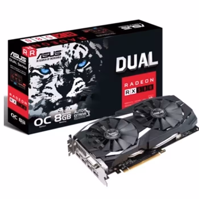 کارت گرافیک 8 گیگابایت Asus مدل DUAL-RX580-O8G