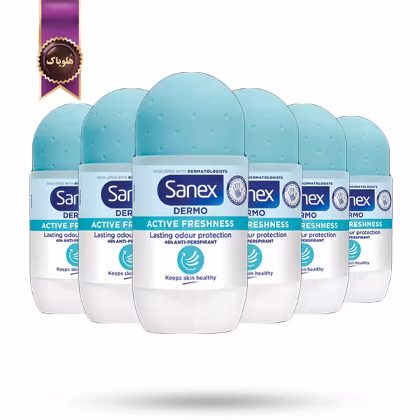 6 عدد مام رول ضد تعریق سانکس Sanex مدل اکتیو فرشنس Active Freshness حجم 50 میلی لیتر (اورجینال)