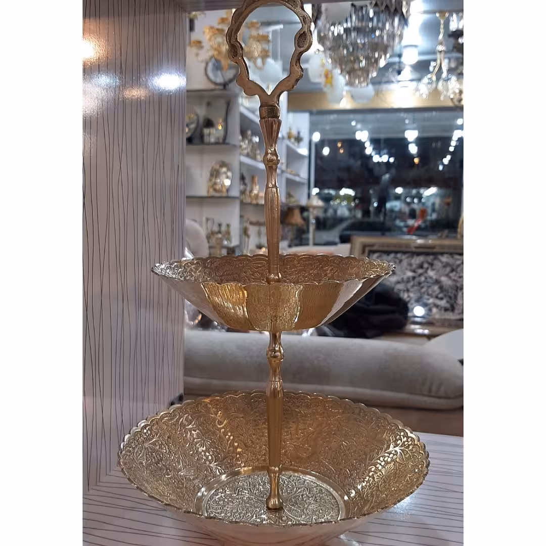 شکلات خوری برنجی طرح طاووس