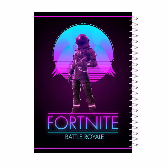 دفتر یادداشت 80 برگ آی چاپ مدل battle royale طرح fortnite کد 618