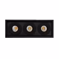 چراغ سقفی توکار گریل سه تایی بدنه مشکی 105 وات ای دی سی EDC / آفتابی