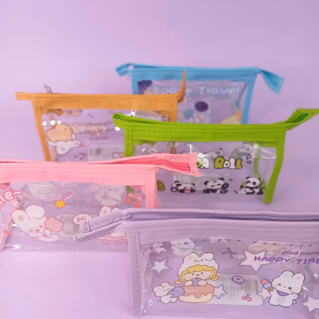 جامدادی شفاف دور چرمی برند موکا