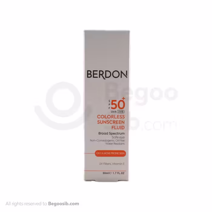 کرم ضد آفتاب بی رنگ پوست چرب و آکنه ای بردون SPF50
