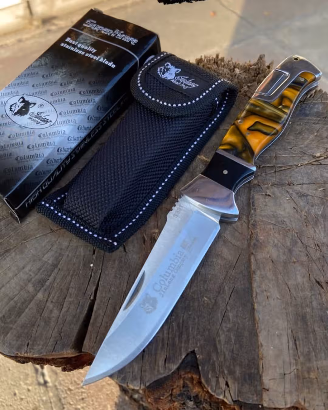 چاقو کهربایی کلمبیا جیبی تاشو