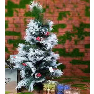 درخت کریسمس بزرگ 120 سانت برفی میوه دار