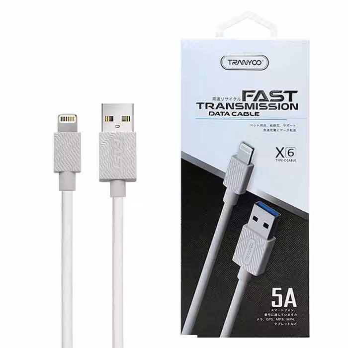 کابل USB به لایتنینگ ترانیو مدل X6 طول 1متر 5آمپر