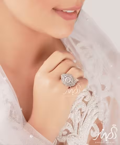 💍انگشتر جواهری دامله ( گنبدی)(R_1048)