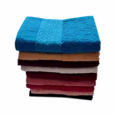 حوله استخری موردوم طرح گل ابریشم سایز 70x135 سانتی متر