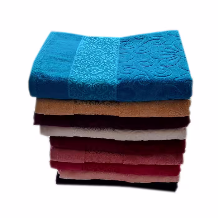 حوله استخری موردوم طرح گل ابریشم سایز 70x135 سانتی متر