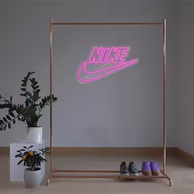 چراغ دیواری نئون دیزاین طرح Nike-Text_PN
