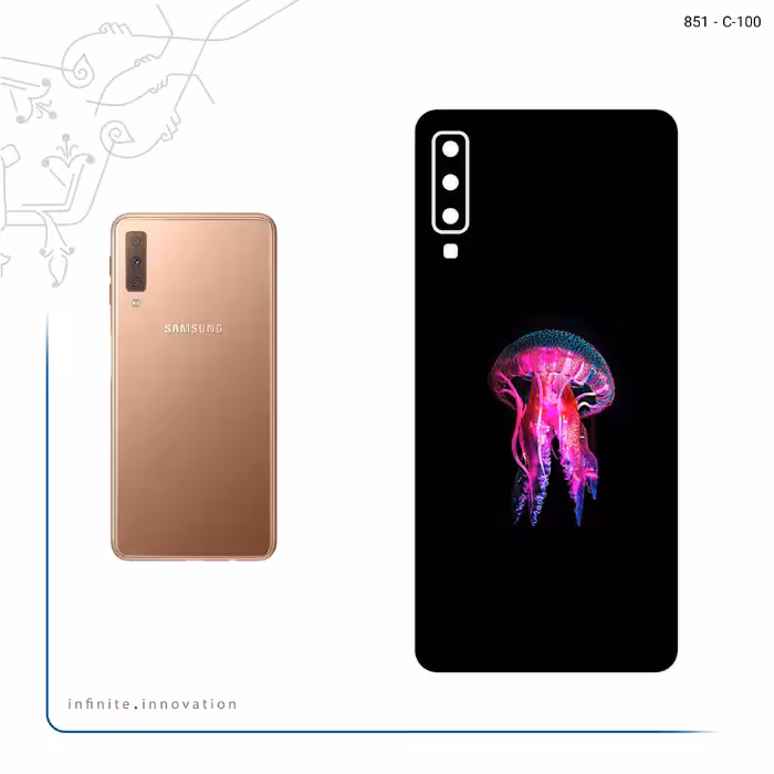 برچسب پوششی ماهوت مدل jellyfish مناسب برای گوشی موبایل سامسونگ Galaxy A7 2018