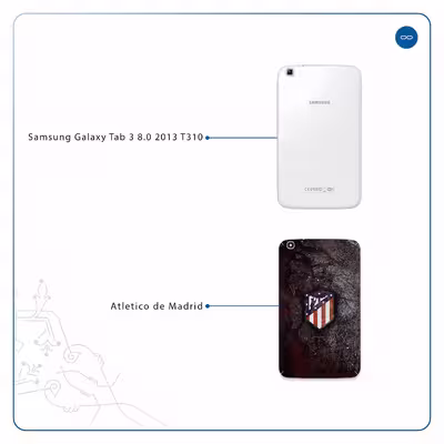 برچسب پوششی ماهوت مدل Atletico de Madrid مناسب برای تبلت سامسونگ Galaxy Tab 3 8.0 2013 T310