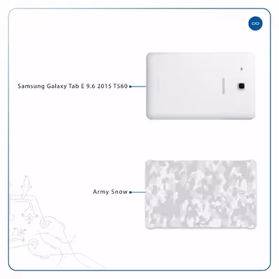 برچسب پوششی ماهوت مدل Army-Snow مناسب برای تبلت سامسونگ Galaxy Tab E 9.6 2015 T560