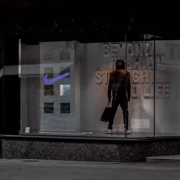 چراغ دیواری نئون دیزاین طرح Nike_BL