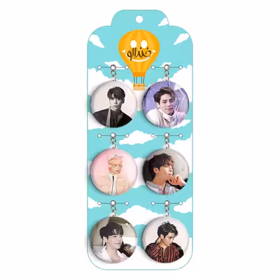 جاکلیدی خندالو مدل جونگهیون گروه شاینی Shinee کد 1281B مجموعه 6 عددی