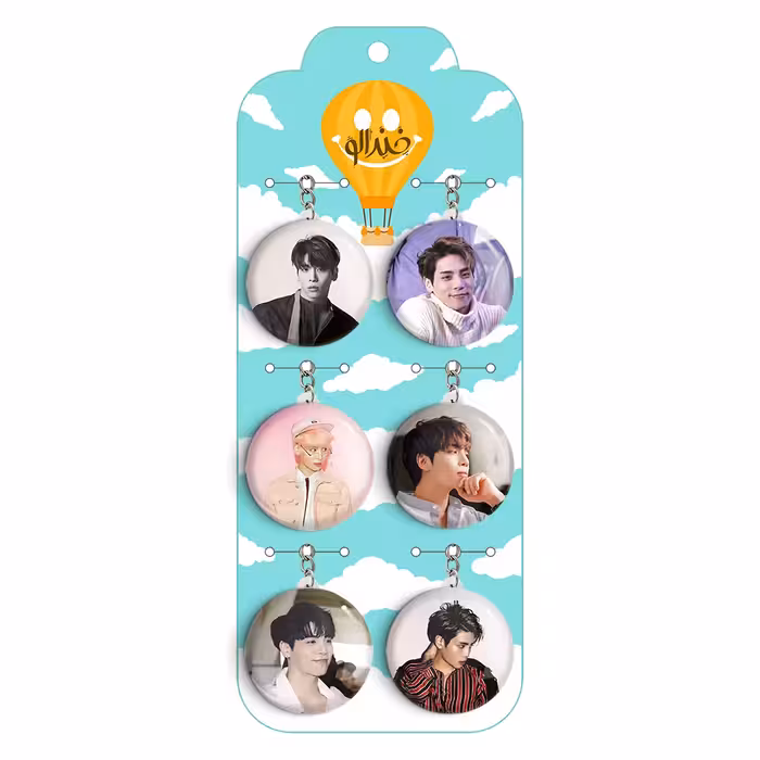 جاکلیدی خندالو مدل جونگهیون گروه شاینی Shinee کد 1281B مجموعه 6 عددی