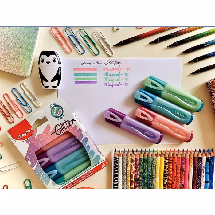 ماژیک علامت گذار مپد مدل پاستل اکریلیک کد mx4 بسته 4 عددی