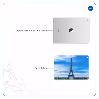 برچسب پوششی ماهوت مدل Paris City مناسب برای تبلت اپل iPad Air 2013 A1474