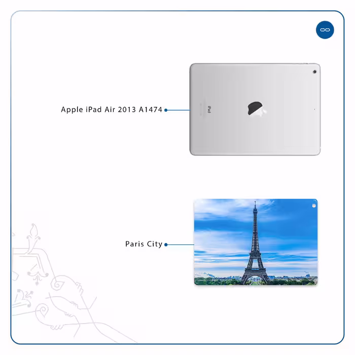 برچسب پوششی ماهوت مدل Paris City مناسب برای تبلت اپل iPad Air 2013 A1474