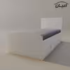  تخت خواب یکنفره اعیان مدل FH360 سایز 90x200 سانتی متر