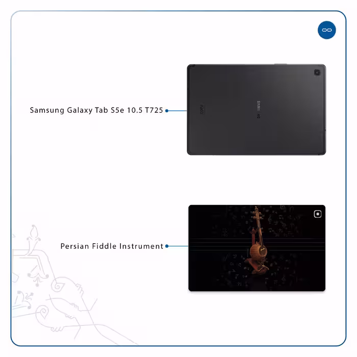 برچسب پوششی ماهوت مدل Persian Fiddle Instrument مناسب برای تبلت سامسونگ Galaxy Tab S5e 10.5 2019 T725