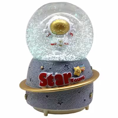 گوی موزیکال مدل پمپی و گردان طرح آدم فضایی