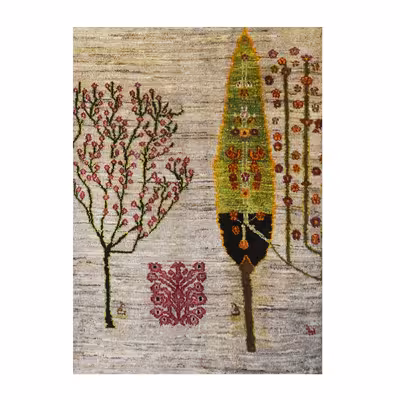 فرش دستباف دو و نیم متری طرح شکوفه کد 008