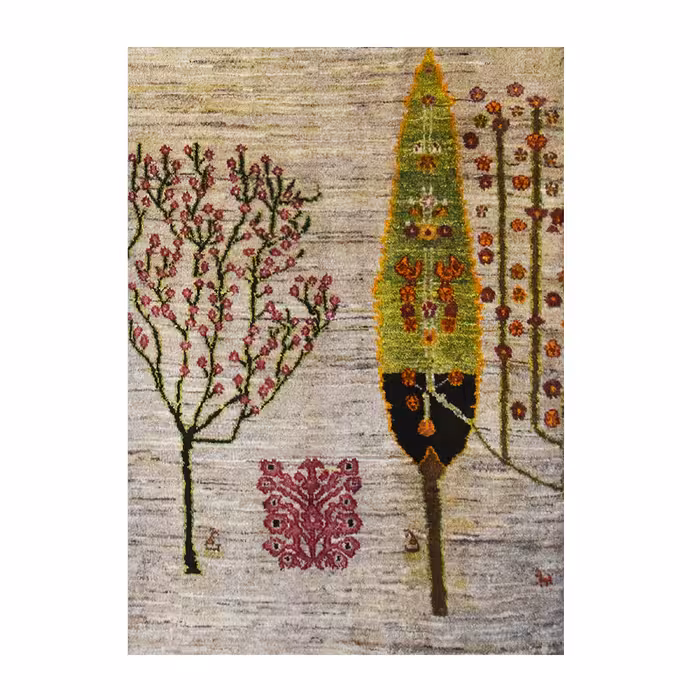 فرش دستباف دو و نیم متری طرح شکوفه کد 008