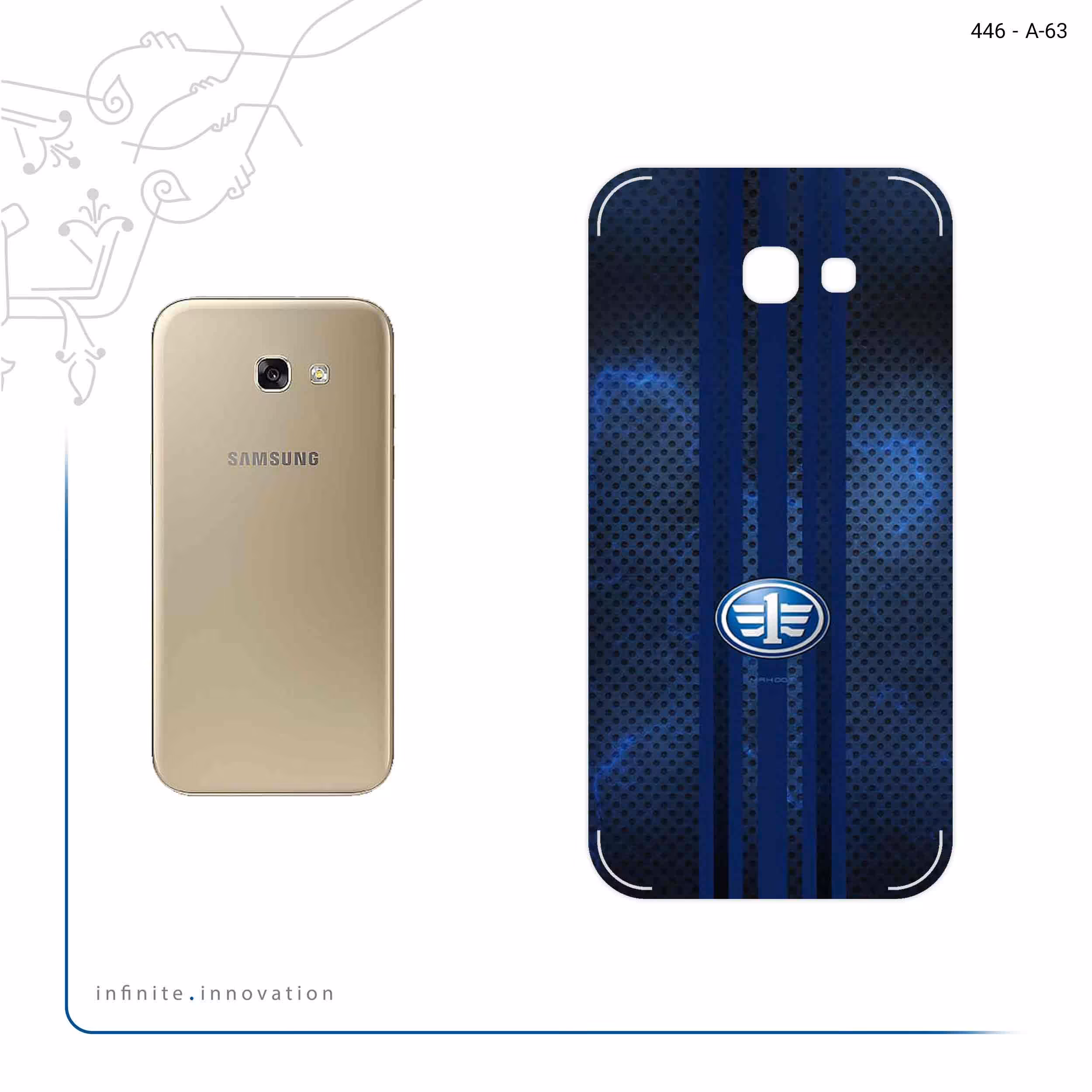 برچسب پوششی ماهوت مدل FAW مناسب برای گوشی موبایل سامسونگ Galaxy A5 2017