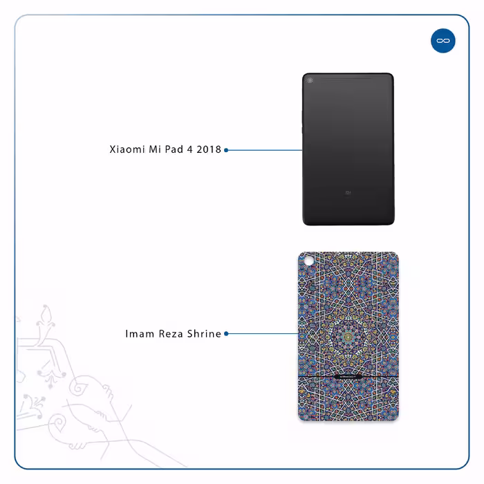 برچسب پوششی ماهوت مدل Iran-Tile6 مناسب برای تبلت شیائومی Mi Pad 4 2018