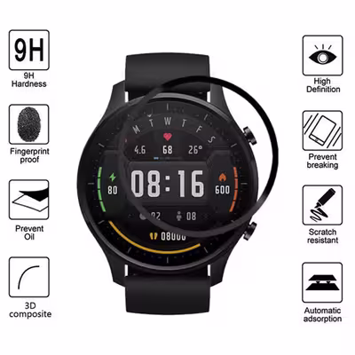 محافظ صفحه نمایش گودزیلا مدل GS-MLS مناسب برای ساعت هوشمند شیائومی Mi Watch Color Sport به همراه بند