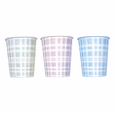 لیوان یکبار مصرف کاغذی آنی مدل شطرنجی 3 بسته 150 عددی