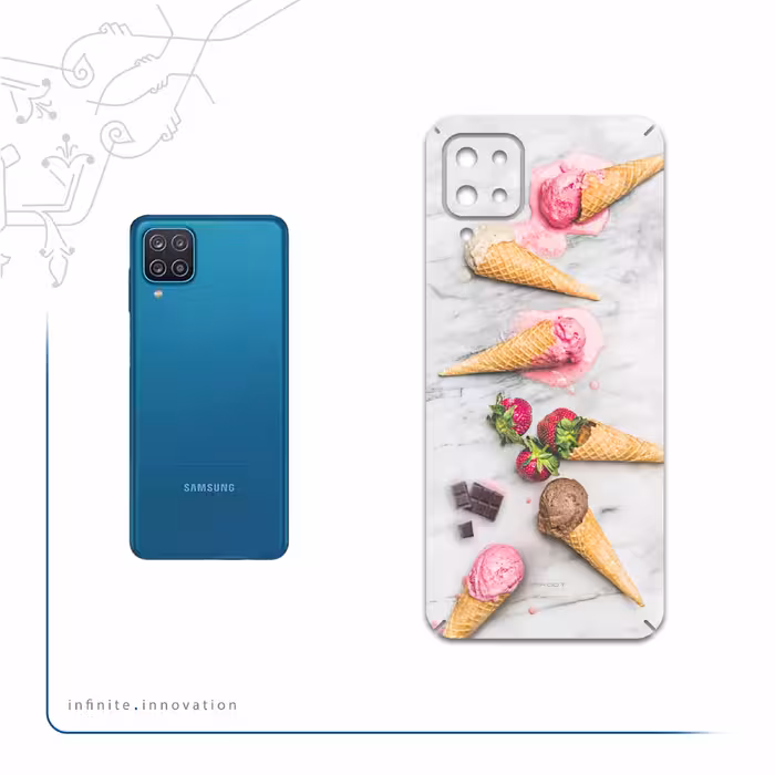 برچسب پوششی ماهوت مدل Funnel-ice-cream مناسب برای گوشی موبایل سامسونگ Galaxy A12 Nacho
