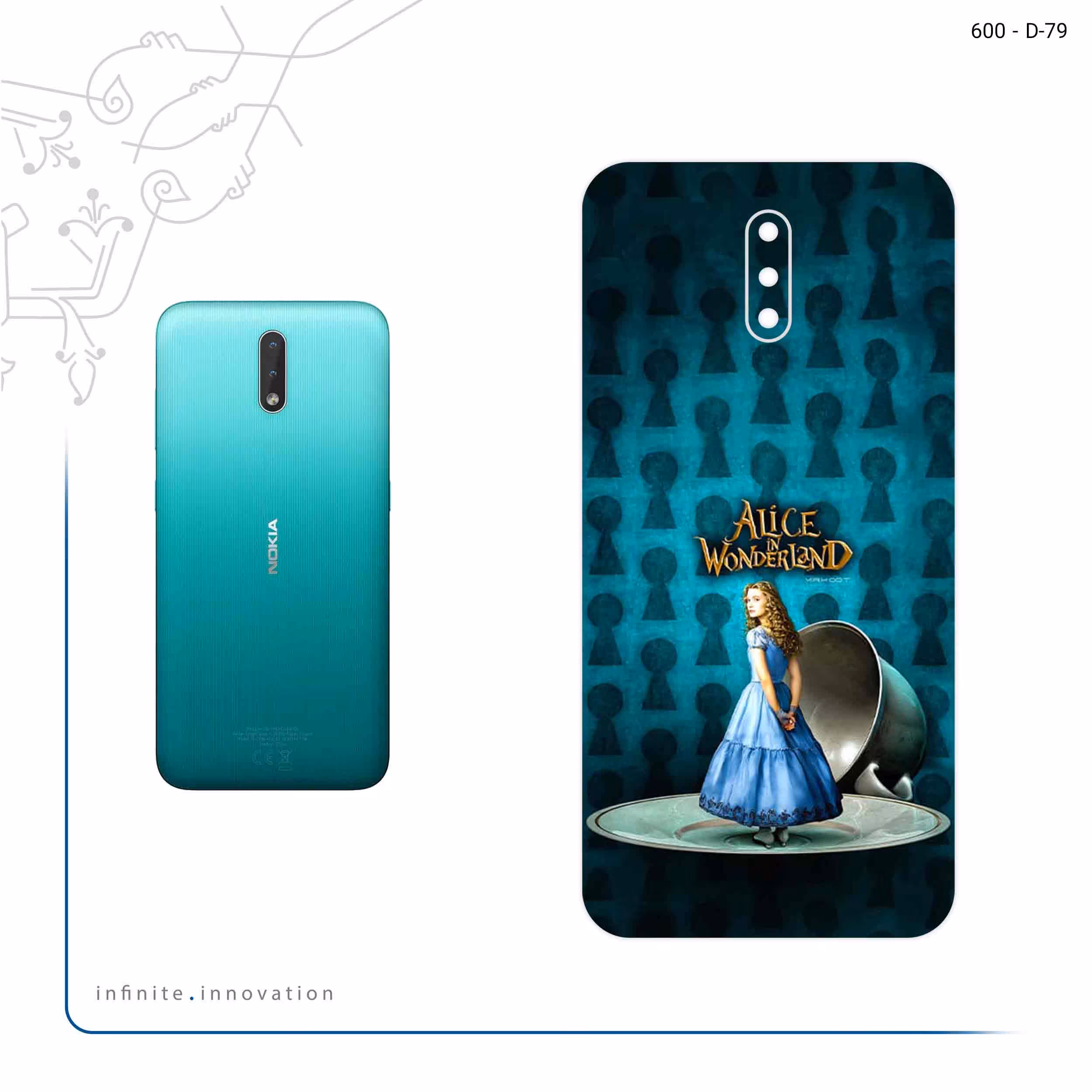 برچسب پوششی ماهوت مدل Alice in Wonderland مناسب برای گوشی موبایل نوکیا 2.3