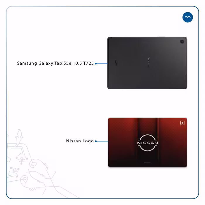 برچسب پوششی ماهوت مدل Nissan-Logo مناسب برای تبلت سامسونگ Galaxy Tab S5e 10.5 2019 T725
