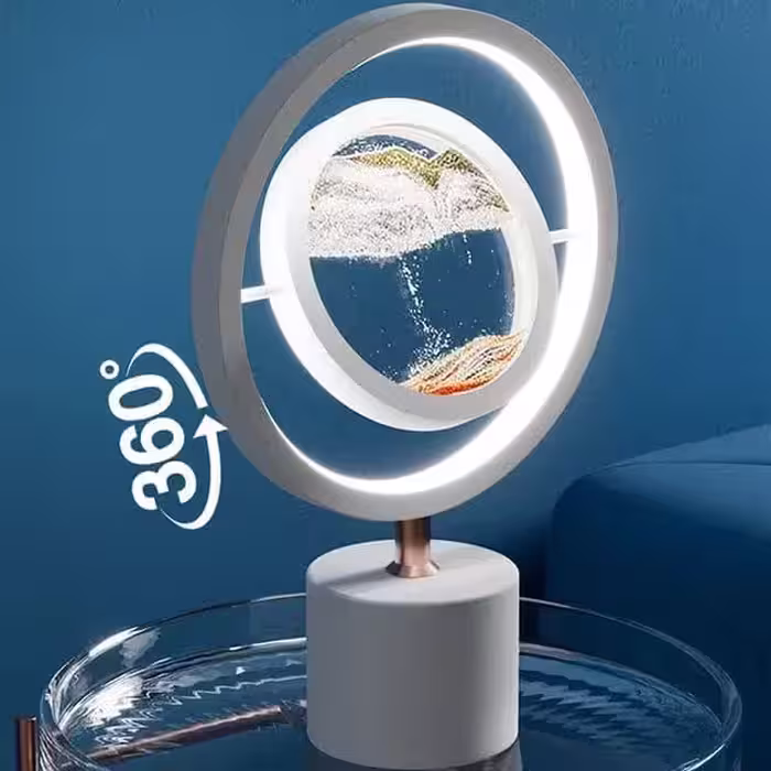 آباژور رومیزی مدل شنی سه رنگ