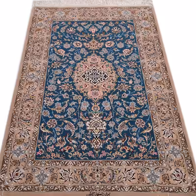 فرش دستبافت دو متری اصفهان آبتین کد 851