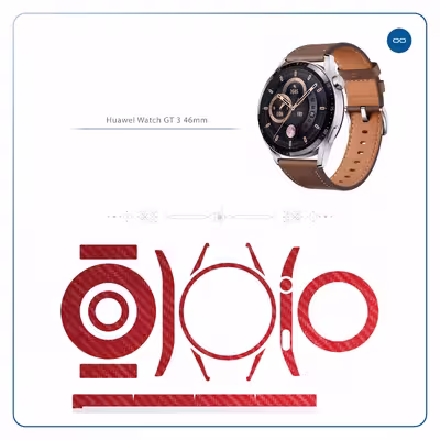 برچسب ماهوت طرح Red-Fiber مناسب برای ساعت هوشمند هوآوی Watch GT 3 46mm