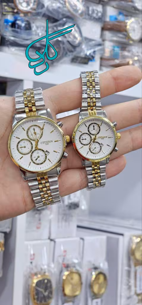 خرید ست ساعت زنانه و مردانه سیتیزن vip طرح سه موتوره کیفیت عالی رنگ ثابت کد 2117263 - ردگل