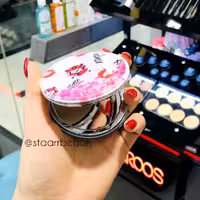 آینه آرایشی دوطرفه جیبی فانتزی طرح 3