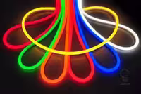 حلقه 50 متری ریسه نواری LED نئون فلکسی با تکنولوژی 2835 و تراکم 120 سان لوکس
