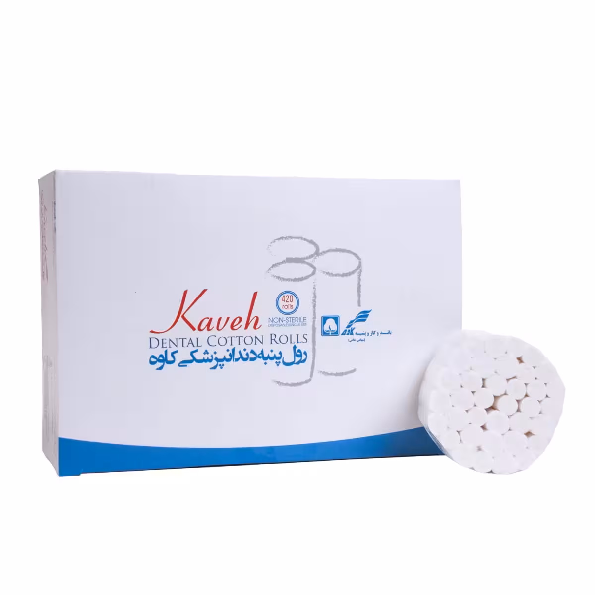 رول پنبه بزرگسال کاوه 420 عددی | Cotton Rolls Kaveh