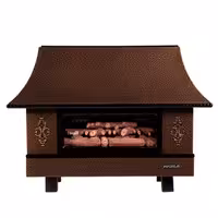 بخاری گازی شومینه ای نیک کالا مدل زرین MC28 رنگ مسی