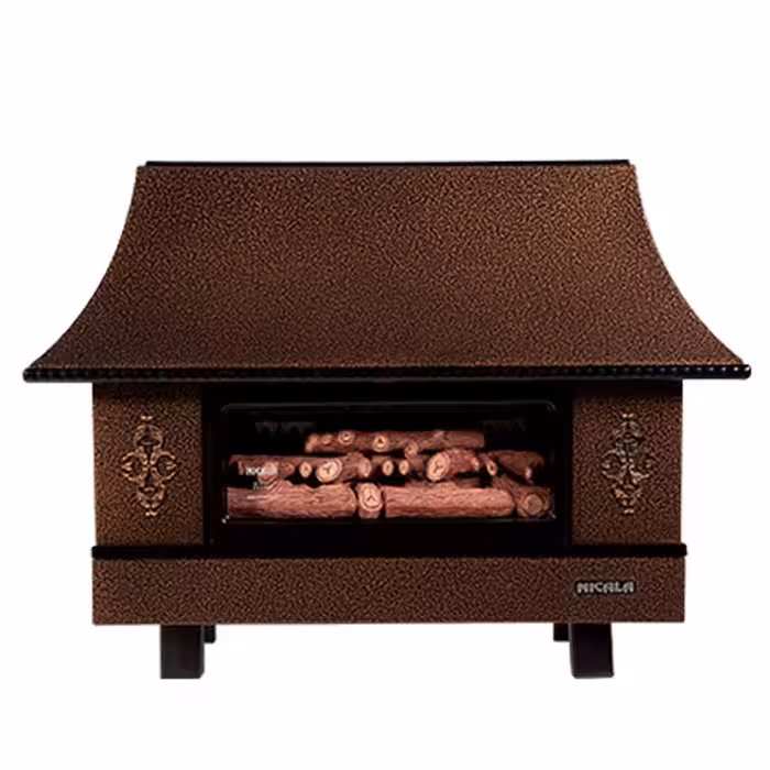 بخاری گازی شومینه ای نیک کالا مدل زرین MC28 رنگ مسی