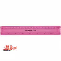 خط کش 20 سانتی Dual ruler yocoo no 6208 صورتی رنگ ژله ای - فروشگاه کتاب اشراق