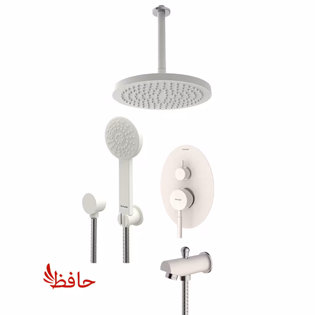 شیر حمام توکار شودر مدل روگن شیری کروم تیپ 4