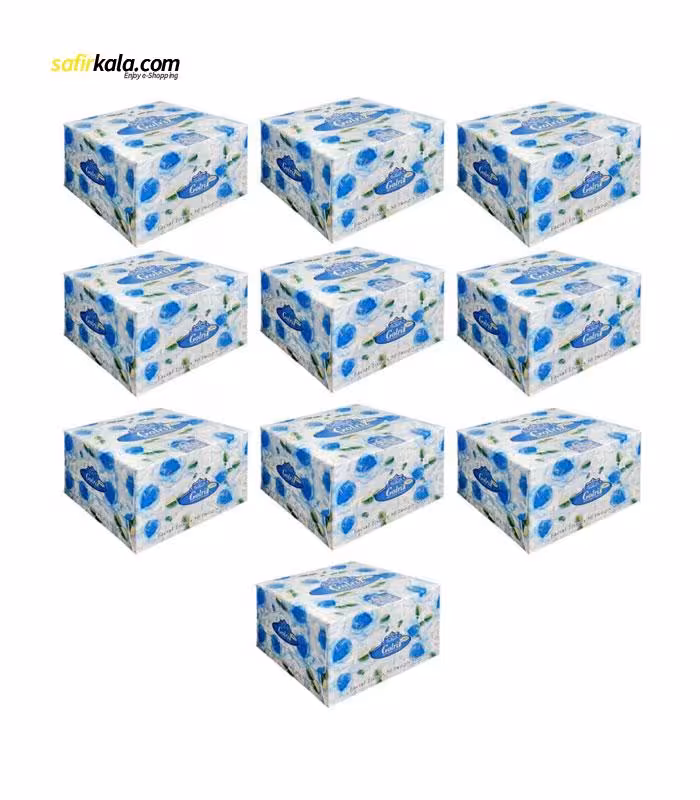 دستمال کاغذی 50 برگ گلریز مدل معطر کد 02 مجموعه 10 عددی