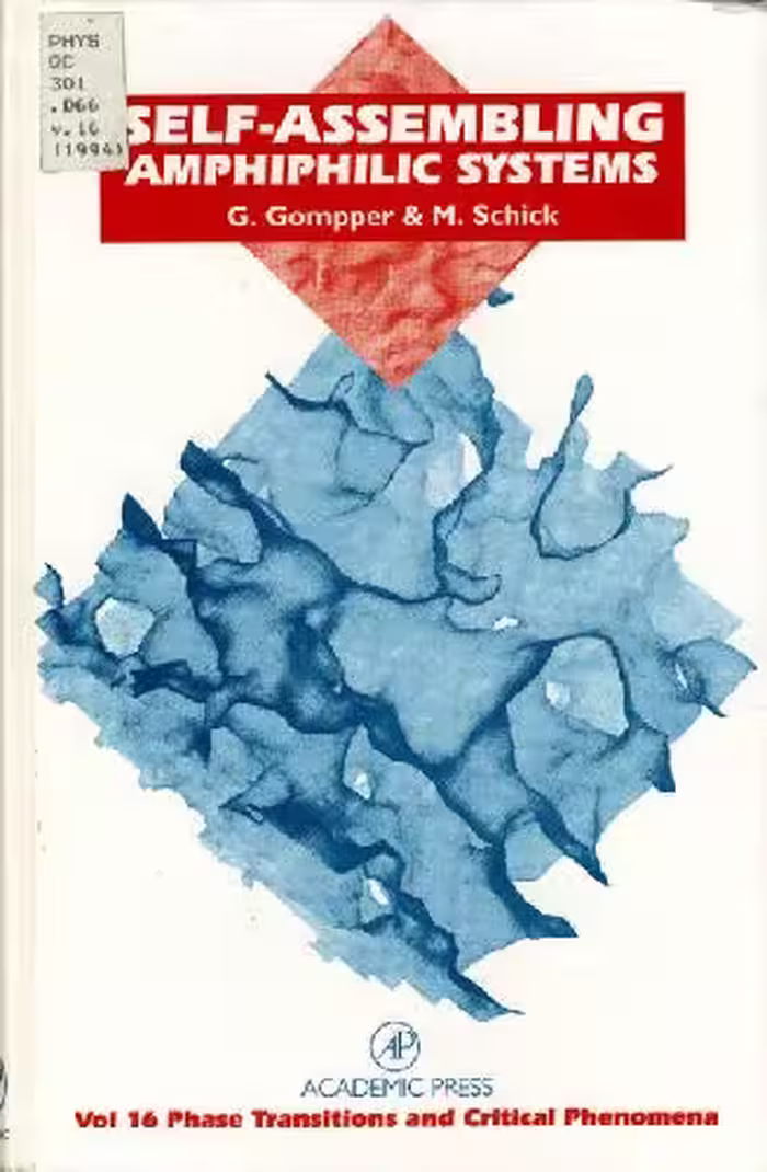 خرید و دانلود نسخه کامل کتاب Self-assembling amphiphilic systems