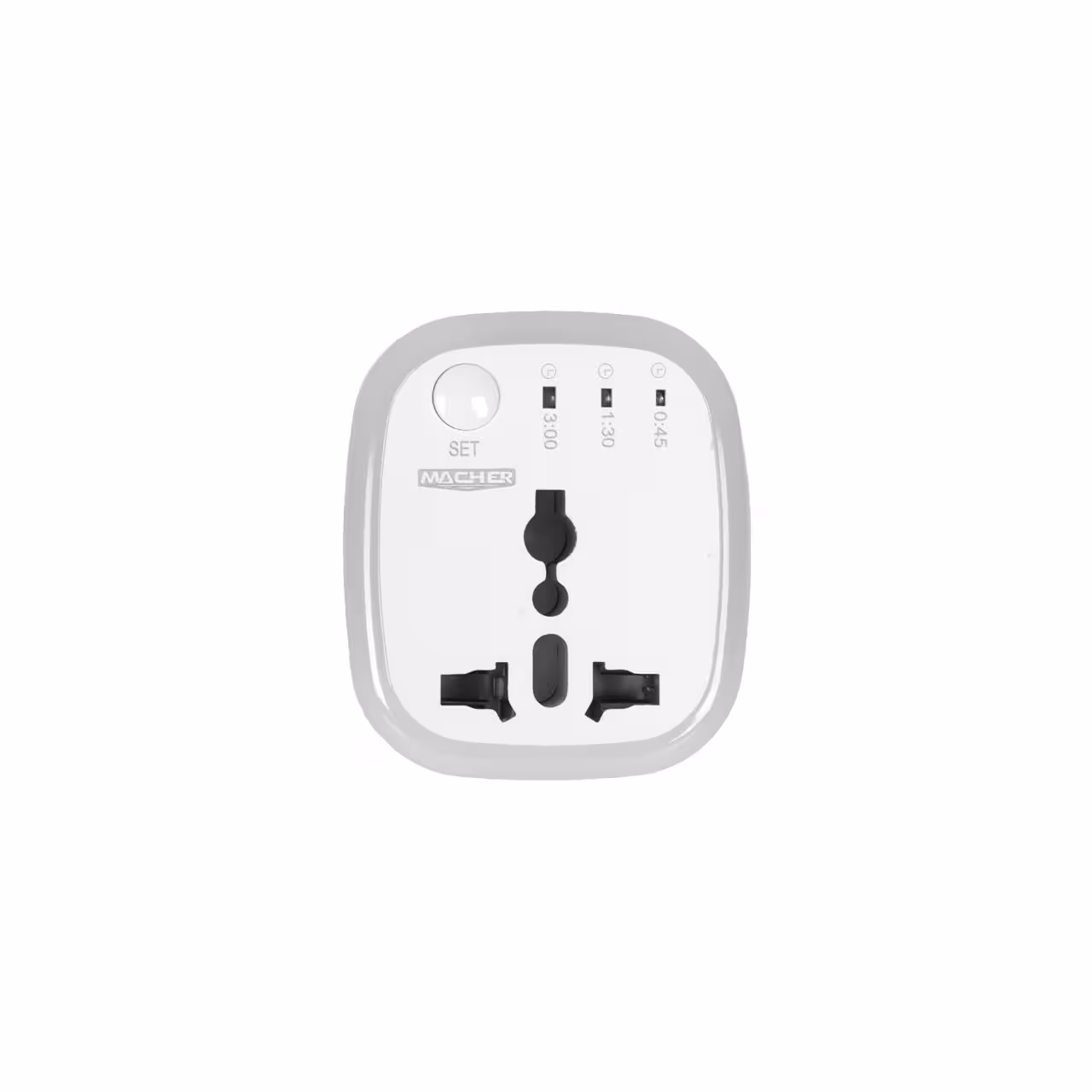 تبدیل برق 3 به 2 تایمر دار Macher مدل MR-265 - سفید -RYL